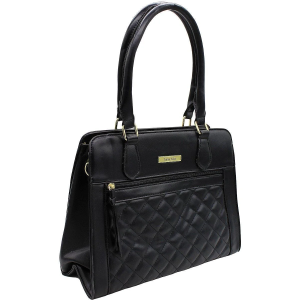 Bolsa Tote Grande Preta Matelassê com Carteira Detachável
