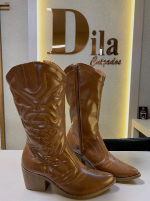 Bota western caramelo